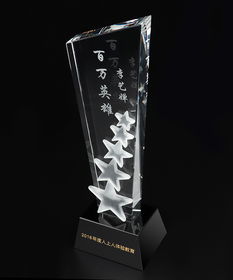 專業(yè)企業(yè)紀念品定制 廣州精興工藝品水晶獎杯刻字服務